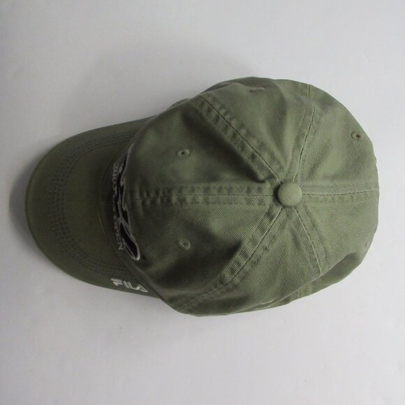 US Open 2003 Tennis FILA Khaki Baseball Hat Cap One Size NYC 100% Cotton Adj - Picture 5 of 14